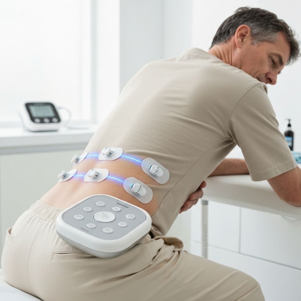 Urządzenie TENS stosowane do łagodzenia bólu pleców